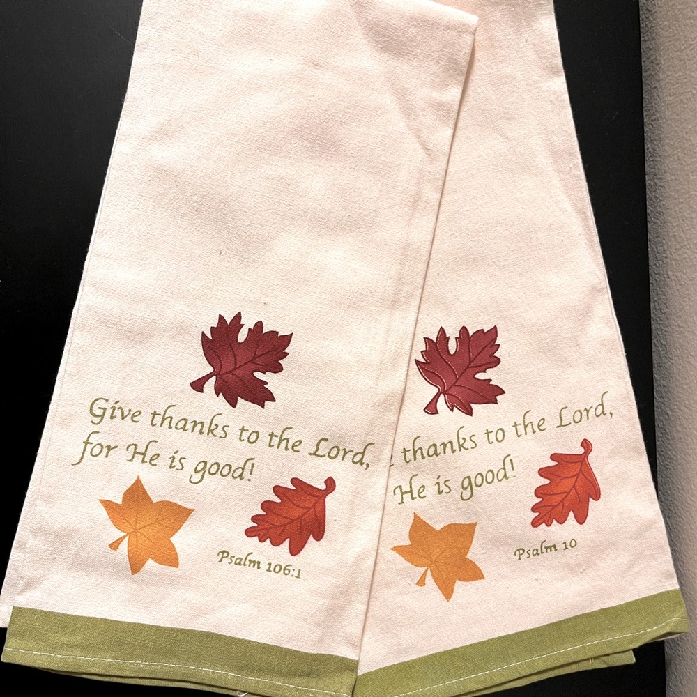 Cotton Decorative Fall Kitchen Towel set of 2
